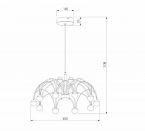 Подвесная люстра Eurosvet Ragno 90034/10 LED черный в Лабытнанги - labytnangi.ok-mebel.com | фото 5