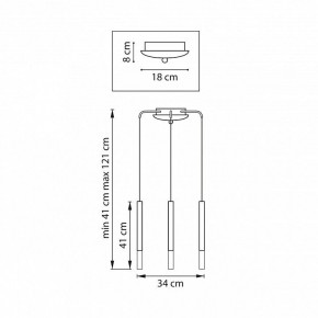 Подвесная люстра Lightstar Tubo L3T747137 в Лабытнанги - labytnangi.ok-mebel.com | фото 3