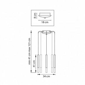 Подвесная люстра Lightstar Tubo L5T747133 в Лабытнанги - labytnangi.ok-mebel.com | фото 3