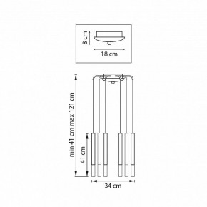 Подвесная люстра Lightstar Tubo L8T747133 в Лабытнанги - labytnangi.ok-mebel.com | фото 3