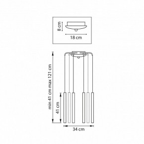 Подвесная люстра Lightstar Tubo L8T747237 в Лабытнанги - labytnangi.ok-mebel.com | фото 3