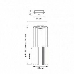 Подвесная люстра Lightstar Tubo L8T747337 в Лабытнанги - labytnangi.ok-mebel.com | фото 3