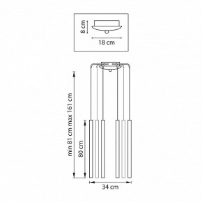 Подвесная люстра Lightstar Tubo L8T747443 в Лабытнанги - labytnangi.ok-mebel.com | фото 3