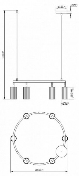 Подвесная люстра Moderli Cora V11601-6P в Лабытнанги - labytnangi.ok-mebel.com | фото 7