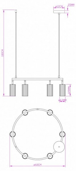 Подвесная люстра Moderli Cora V11603-6P в Лабытнанги - labytnangi.ok-mebel.com | фото 6