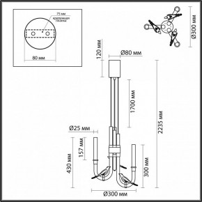 Подвесная люстра Odeon Light Lark 5431/6L в Лабытнанги - labytnangi.ok-mebel.com | фото 5