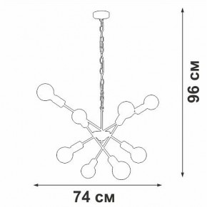 Подвесная люстра Vitaluce V4750 V4750-1/8 в Лабытнанги - labytnangi.ok-mebel.com | фото 2