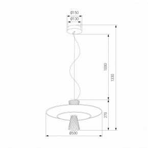 Подвесной светильник Eurosvet Titania 40029/1 LED белый в Лабытнанги - labytnangi.ok-mebel.com | фото 4
