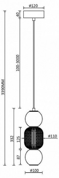 Подвесной светильник Maytoni Drop MOD273PL-L16CH3K в Лабытнанги - labytnangi.ok-mebel.com | фото 4