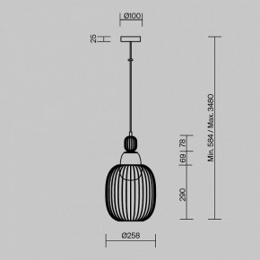 Подвесной светильник Maytoni Levitation MOD376PL-01G1 в Лабытнанги - labytnangi.ok-mebel.com | фото 5