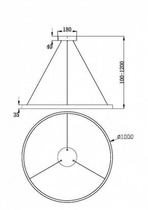 Подвесной светильник Maytoni Rim MOD058PL-L54BK в Лабытнанги - labytnangi.ok-mebel.com | фото 4