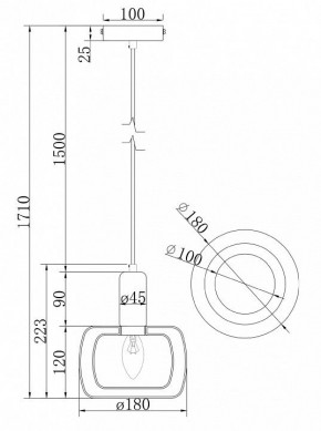 Подвесной светильник Maytoni Vision MOD411PL-01G в Лабытнанги - labytnangi.ok-mebel.com | фото 7