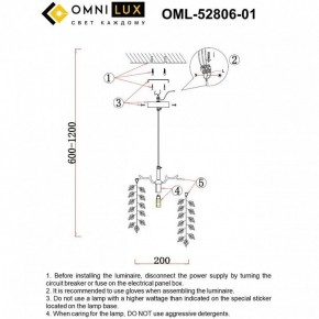 Подвесной светильник Omnilux Cavriglia OML-52806-01 в Лабытнанги - labytnangi.ok-mebel.com | фото 9