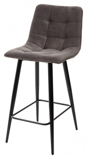 Полубарный стул CHILLI-QB графит #14, велюр / черный каркас (H=66cm) М-City в Лабытнанги - labytnangi.ok-mebel.com | фото