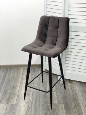 Полубарный стул CHILLI-QB графит #14, велюр / черный каркас (H=66cm) М-City в Лабытнанги - labytnangi.ok-mebel.com | фото 2