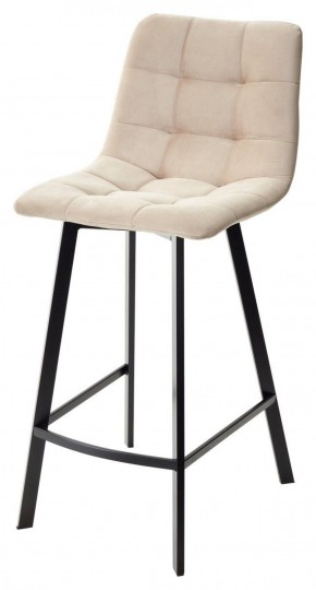 Полубарный стул CHILLI-QB SQUARE бежевый #5, велюр / черный каркас (H=66cm) М-City в Лабытнанги - labytnangi.ok-mebel.com | фото 1