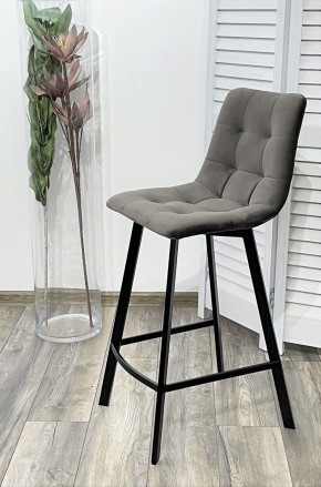 Полубарный стул CHILLI-QB SQUARE графит #14, велюр / черный каркас (H=66cm) М-City в Лабытнанги - labytnangi.ok-mebel.com | фото 2