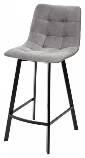 Полубарный стул CHILLI-QB SQUARE светло-серый #26, велюр / черный каркас (H=66cm) М-City в Лабытнанги - labytnangi.ok-mebel.com | фото