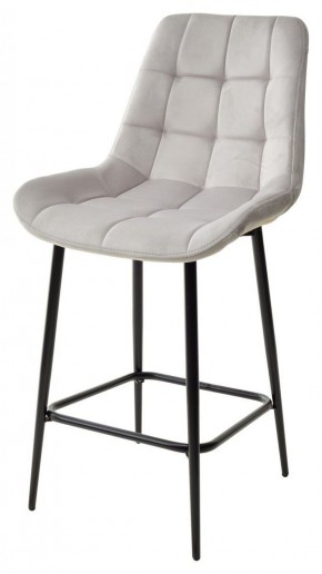 Полубарный стул ХОФМАН, цвет H-09 Светло-серый, велюр / черный каркас H=63cm М-City в Лабытнанги - labytnangi.ok-mebel.com | фото 1
