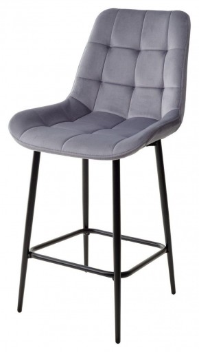 Полубарный стул ХОФМАН, цвет H-14 Серый, велюр / черный каркас H=63cm М-City в Лабытнанги - labytnangi.ok-mebel.com | фото 1