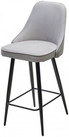 Полубарный стул NEPAL-PB СВЕТЛО- СЕРЫЙ BM-4, велюр/ черный каркас (H=68cm) М-City в Лабытнанги - labytnangi.ok-mebel.com | фото 1