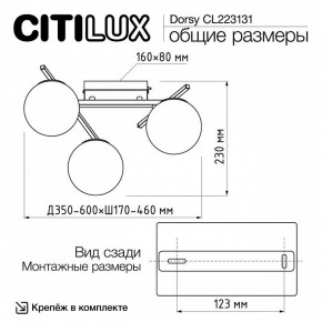 Потолочная люстра Citilux Dorsy CL223131 в Лабытнанги - labytnangi.ok-mebel.com | фото 11