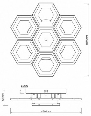 Потолочная люстра Escada Hexagon 10204/7LED в Лабытнанги - labytnangi.ok-mebel.com | фото 7