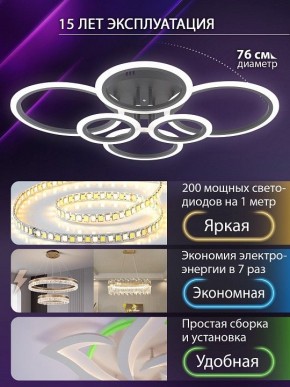 Потолочная люстра Natali Kovaltseva HOME LED LAMPS 81440 в Лабытнанги - labytnangi.ok-mebel.com | фото 5