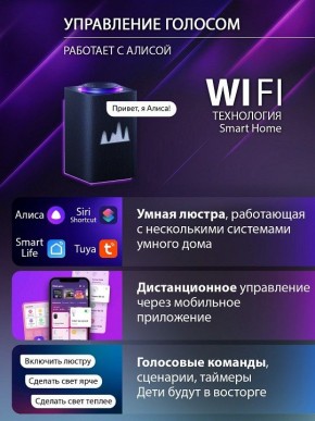 Потолочная люстра Natali Kovaltseva OLIMP LED SMART 84005 в Лабытнанги - labytnangi.ok-mebel.com | фото 7