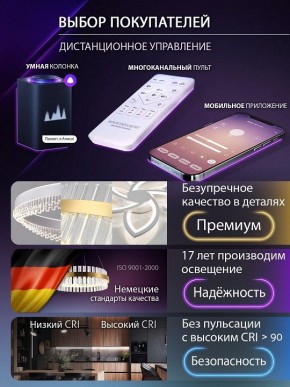 Потолочная люстра Natali Kovaltseva OLIMP LED SMART 84005 в Лабытнанги - labytnangi.ok-mebel.com | фото 8