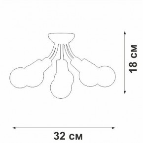 Потолочная люстра Vitaluce V3927 V3927-1/6PL в Лабытнанги - labytnangi.ok-mebel.com | фото 6