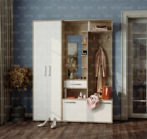 Прихожая Канзас (Дуб Сонома/Белый) в Лабытнанги - labytnangi.ok-mebel.com | фото 1
