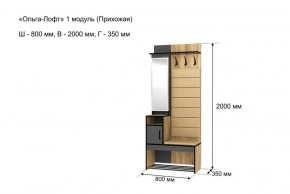 Прихожая "Ольга-Лофт 1" в Лабытнанги - labytnangi.ok-mebel.com | фото 4