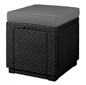 Пуфик Куб с подушкой (Cube with cushion) графит - прохладный серый в Лабытнанги - labytnangi.ok-mebel.com | фото 1