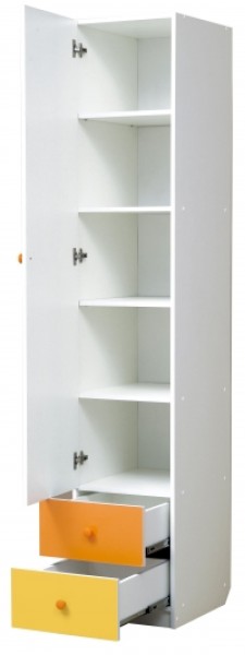Шкаф 1-но дверный с ящиками и зеркалом Радуга (400) в Лабытнанги - labytnangi.ok-mebel.com | фото 2