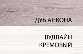 Шкаф 1D, OLIVIA, цвет вудлайн крем/дуб анкона в Лабытнанги - labytnangi.ok-mebel.com | фото 3