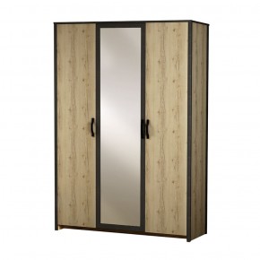 Шкаф 3-дверный с зеркалом №885 Гранж в Лабытнанги - labytnangi.ok-mebel.com | фото