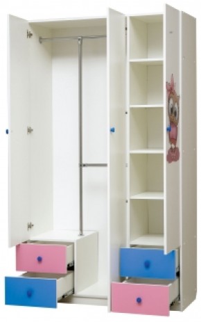 Шкаф 3-х дверный с ящиками и фотопечатью Совята 3.1 (1200) в Лабытнанги - labytnangi.ok-mebel.com | фото 2