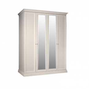 Шкаф 4-х дверный для платья и белья (2 зеркала) Амели штрих-лак (АМШ1/4) в Лабытнанги - labytnangi.ok-mebel.com | фото