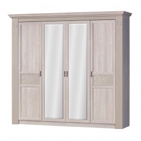 Шкаф для одежды 4-дверный №203 "Лючия" Дуб оксфорд серый в Лабытнанги - labytnangi.ok-mebel.com | фото