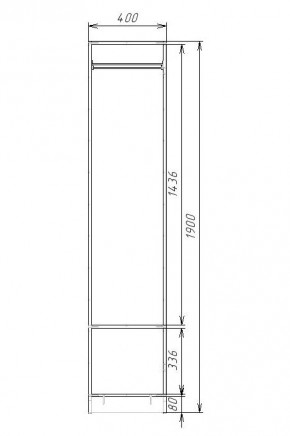 Шкаф для Одежды ЭШ1-РП-19-4 (ручка профильная) серия "Экон" в Лабытнанги - labytnangi.ok-mebel.com | фото 2