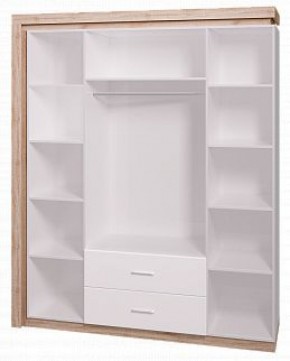 Шкаф для одежды с ящиками 4-х створчатый с зеркалом Люмен 16 в Лабытнанги - labytnangi.ok-mebel.com | фото 2