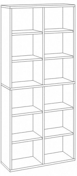 Шкаф книжный Домино СУ(ш2в2)+4ФГ в Лабытнанги - labytnangi.ok-mebel.com | фото 2