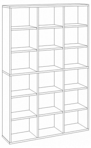 Шкаф книжный Домино СУ(ш3в2)+6ФГ в Лабытнанги - labytnangi.ok-mebel.com | фото 2