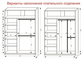 Шкаф-купе 1600 серии SOFT D6+D6+B2+PL3 (2 ящика+2штанги) профиль «Капучино» в Лабытнанги - labytnangi.ok-mebel.com | фото 7