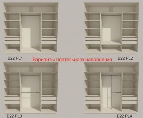 Шкаф-купе 2100 серии SOFT D5+D4+D5+B22+PL3 (по 2 ящика лев/прав+2штанги) профиль «Графит» в Лабытнанги - labytnangi.ok-mebel.com | фото 5