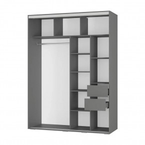 Шкаф-купе Крафт-6 1.6 м ШКК-06 (графит) в Лабытнанги - labytnangi.ok-mebel.com | фото 2