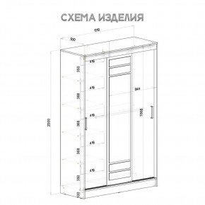 Шкаф-купе Тео ШКК-02 (крафт/белый) в Лабытнанги - labytnangi.ok-mebel.com | фото 5