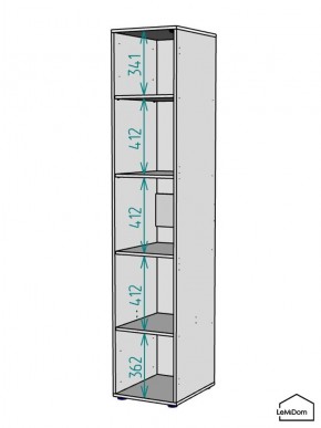 Шкаф Linnea MHR-1-2 2050х400х510 (ДВ-М 11.1.25) в Лабытнанги - labytnangi.ok-mebel.com | фото 3
