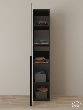 Шкаф Linnea MHR-1-2 2050х400х510 (Графит-М 11.1.25) в Лабытнанги - labytnangi.ok-mebel.com | фото 4